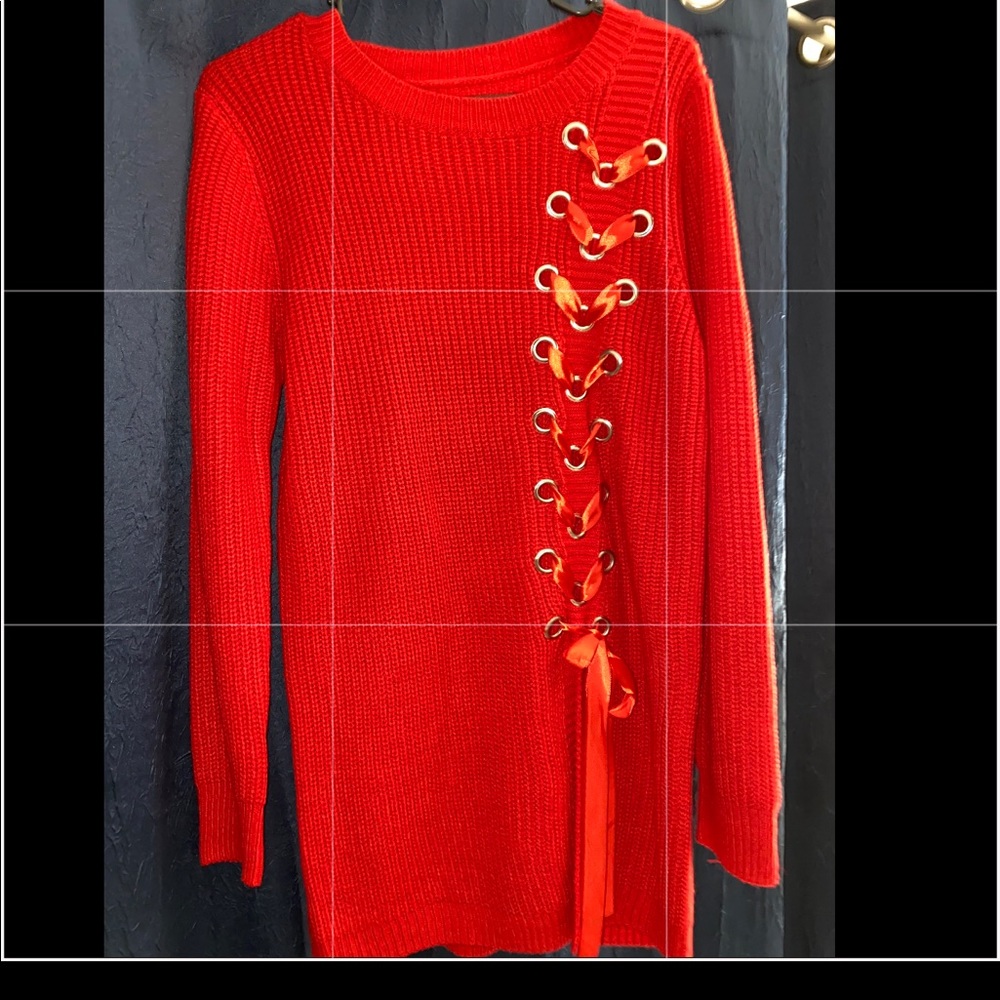 Red no label/ off brand sweater